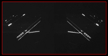Les caméras 1 et 5 Çiva voient les panneaux solaires de l'orbiteur - copyright ESA/Rosetta/Philae/Civa