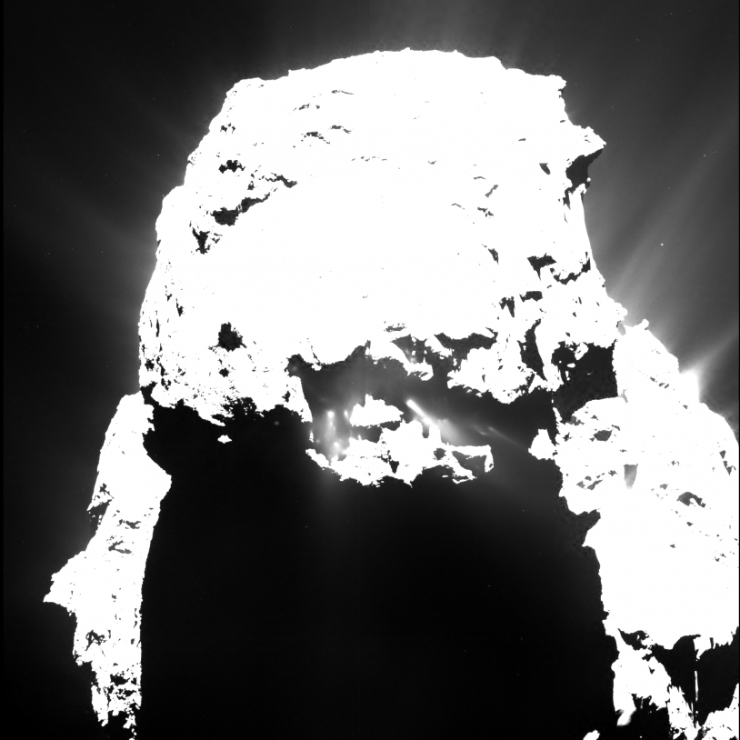 Des jets actifs la nuit pour le noyau de la comète de Rosetta