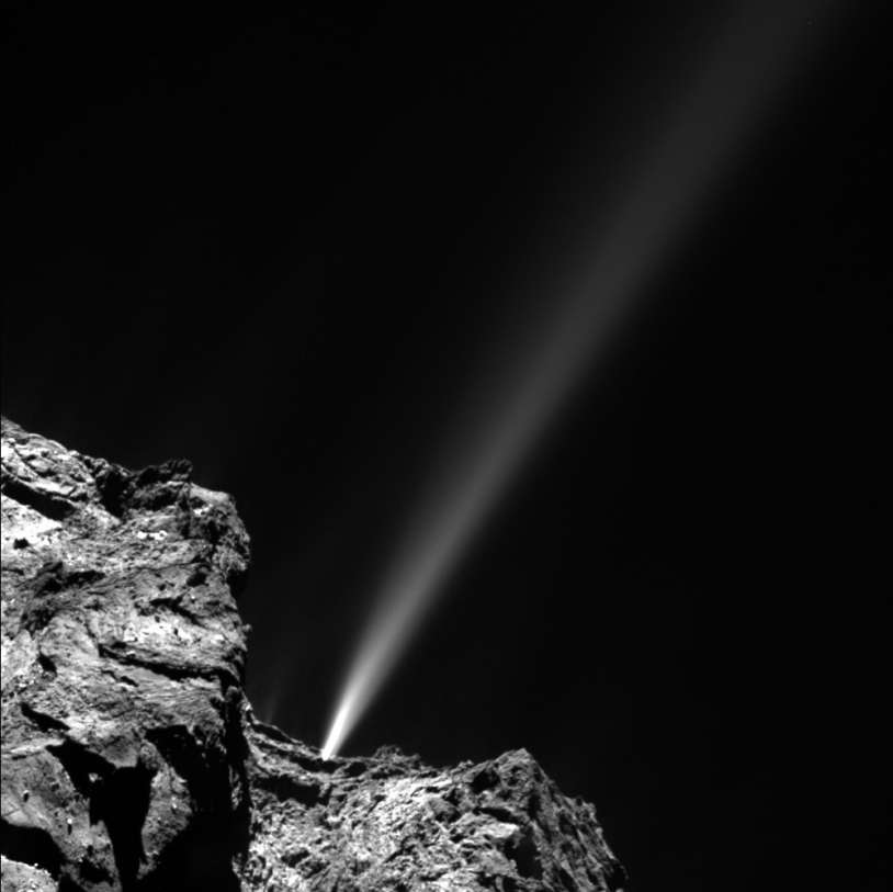 A short-lived outburst from Comet 67P/Churyumov–Gerasimenko was captured by Rosetta’s OSIRIS narrow-angle camera on 29 July 2015